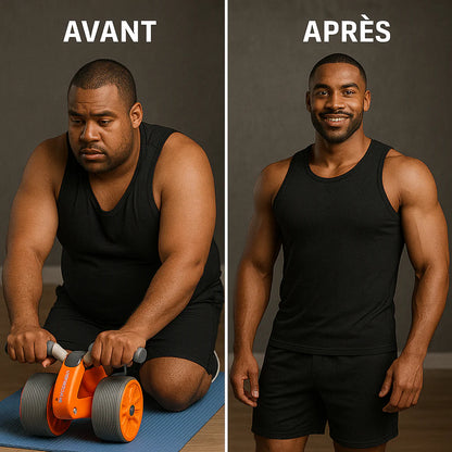 Roue Abdominale Automatique avec Support des Coudes – Rebond Assisté & Stabilité Renforcée